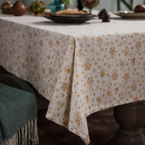 Christmas red gilded tablecloth