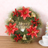 Christmas Wreath Clover Wreath Natural Pine Decorative Christmas Garland with Frost