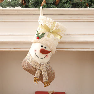 Calcetines navideños blancos estilo nórdico