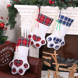 Dog paw Christmas stocking