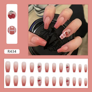 Crystal Butterfly Fake Nail Nails Finished Wear