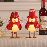 Jingchen Navidad pájaro luminoso regalo de Navidad mesa adornos decorativos
