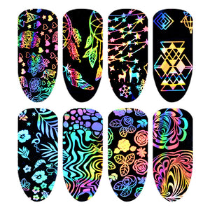 Nail Laser Star Sticker Thermal Transfer Nail Decals Symphony Star Paper