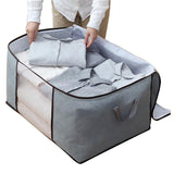 High Capacity Clothes Quilts Storage Bag Folding Organizer Bags Bamboo Portable Storage Container