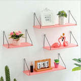 Pink Household Wooden Hanging Holder Wall Mount Rack Creative Home Hooks