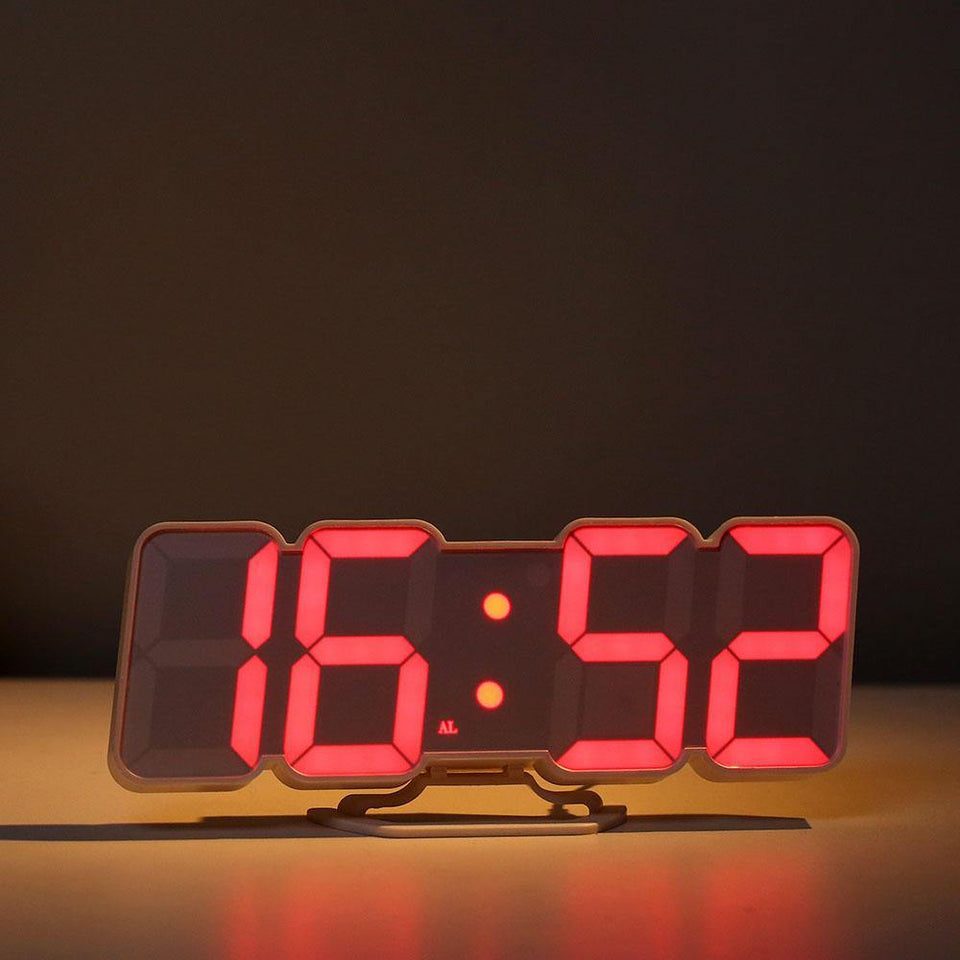 HC-26 3D Colorful LED Digital Clock Remote Control Temperature Alarm Clock