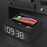 J21S Multifunctional Bluetooth Speaker Phone Wireless Charger FM Radio DIY Alarm Clock Music Record