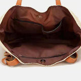 Women Tassel Decoration Large Capacity Hollow Straw Bags Handbag Shoulder Bag Beach Bag