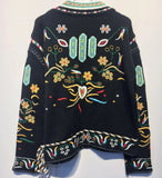Retro Heavy Industry Embroidery Embroidery National Wind Loose Pullover Lazy Wind Sweater Women