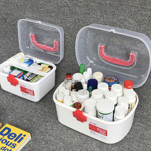 First Aid Kit Medicines Box Pill Storage Container Emergency Case