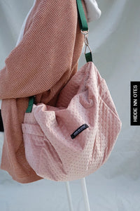 Pink Simple Style Women Backpack Shoulder Bag