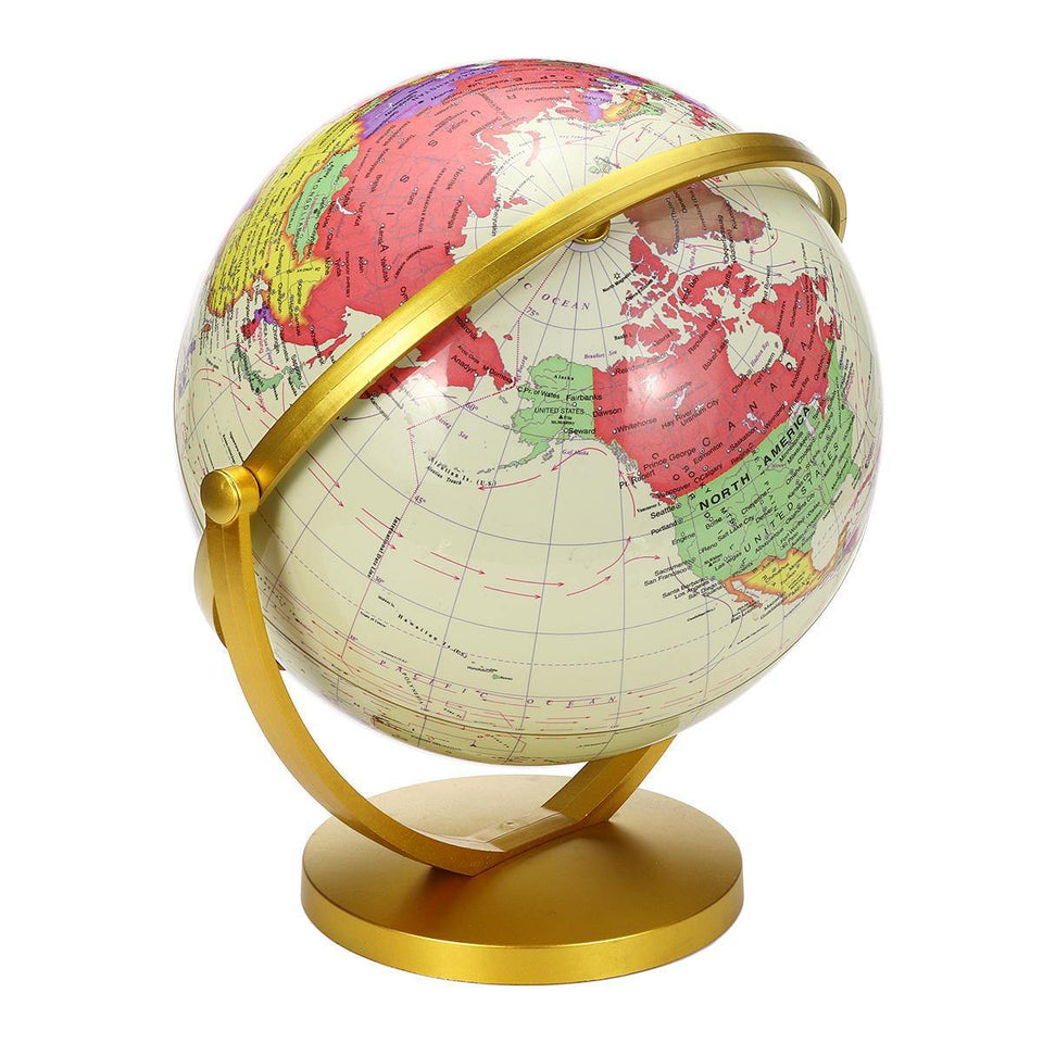 World Globe Map 360° Rotating World Globe Earth Atlas Map Geography Education Toy