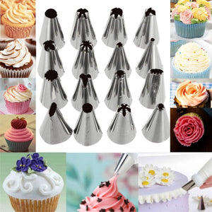 16 Pcs Set Russian Piping Tips Multi-shape Icing Npzzles Cake Decoration Top Baking Accessories