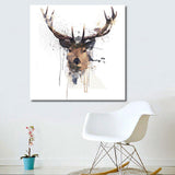 16'' Abstract Stag Deer Canvas Picture Printed Paintings Décor Framed / Unframed