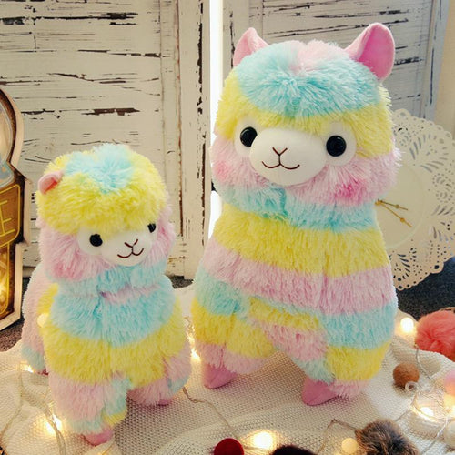 Kawaii Rainbow Alpaca Plush Toy