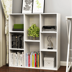 Simple Modern Bookshelf Cube Bookcase Files Storage Shelf Decoration Holder Storage Racks Shelving Unit for Home Office