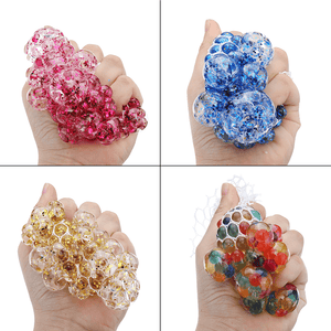 Squishy Multicolor Mesh Stress Relief Toy Ball Squeeze Stressball Party Bag