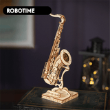 ROBOTIME DIY 3D Puzzle Wooden Musical Instrument Model Decompression Hand-Assembled for Birthday Gift Toys
