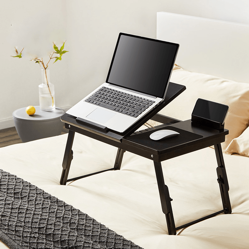 Chengshe Foldable Laptop Desk Bed Study Desk Adjustable Height From