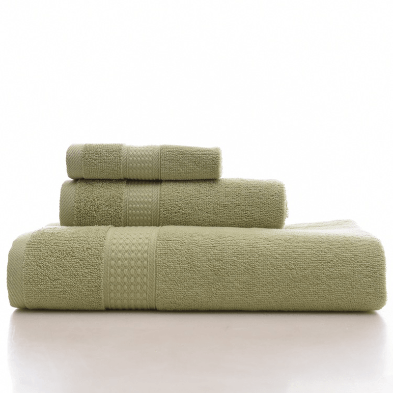 KC LN-01 Bath Pure Towels Long Stapled Cotton Beach Spa Thicken Super Absorbent Towel Sets