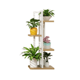 4 Layers Wooden Metal Flower Stands Pot Plant Display Shelves Garden Home Decoration