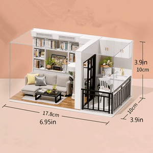 1:32 DIY Doll House Handmade Wooden Doll House Toy for Kids Birthday Gift Home Decoration Collection