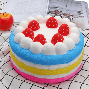 Giant Strawberry Cake Squishy 25*15CM Huge Slow Rising Soft Toy Gift Collection with Packaging