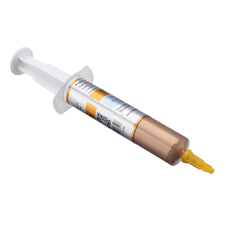 Golden Thermal Paste Grease Compound Silicone for Graphics CPU Heatsink Syringe