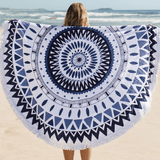 150Cm Pure Cotton Bohemia Roud Tassel Knitted Beach Towel Lantern Towel Home Blanket