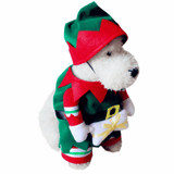 Pet Dog and Cat Christmas Suit Santa Claus Dressing up Party Apparel Clothing with Hat