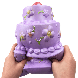 Giggle Bread Giant Squishy Three-Layer Flower Cake Humongous Jumbo 25CM Rose Slow Rebound Gift Decor Collection