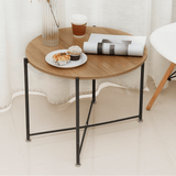 Creative round Nordic Wood Coffee Table Bed Sofa Side Table Tea Fruit Snack Service Plate Tray Small Desk Living Room Furniture