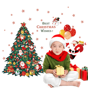 Miico SK9116 Christmas Sticker Cartoon Christmas Tree Wall Stickers Removable for Room Decoration