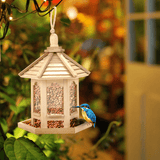 Wooden Bird House Feeder Frame Bird Cage Net for Feeding Tool