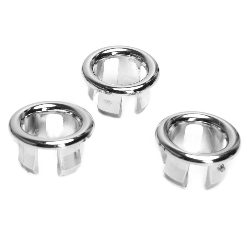 Sink round Overflow Spare Cover Tidy Chrome Trim Bathroom Ceramic Basin Overflow Ring