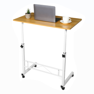 Removable Laptop Table Lifting Desk Tabletop Food Tray Bedside Table Bed Sofa Stand with Wheel