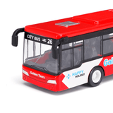 Blue/Red/Green 1:64 18Cm Baby Pull Back Shuttle Bus Diecast Model Vehicle Kids Toy