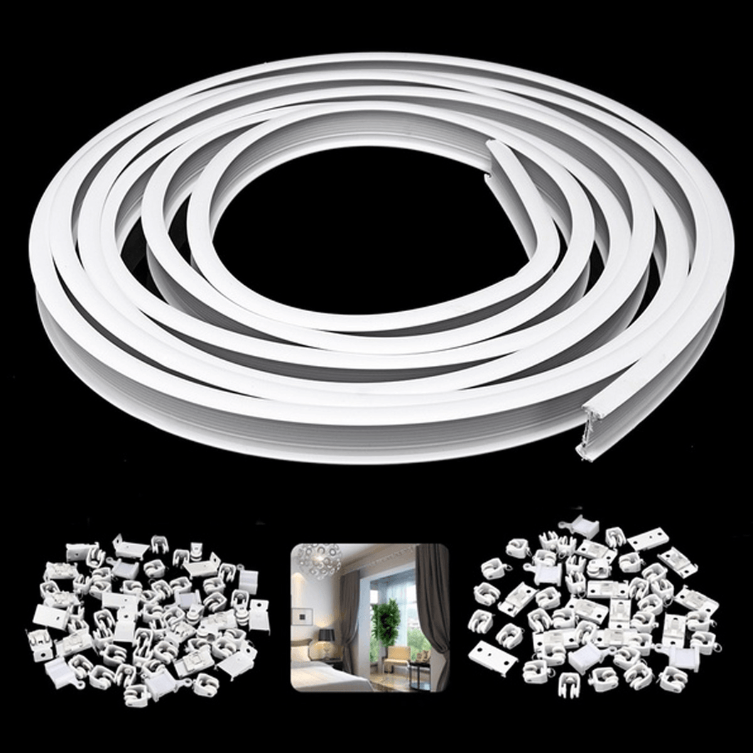 3M Flexible Ceiling Mounted Bendable Curtain Track Window Rod Rail System Window