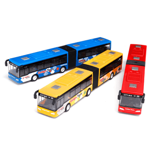Blue/Red/Green 1:64 18Cm Baby Pull Back Shuttle Bus Diecast Model Vehicle Kids Toy