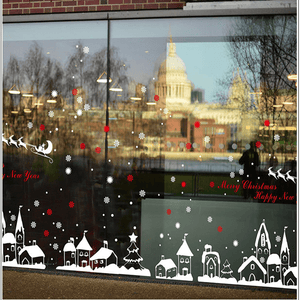 Miico DLX0731 Christmas Sticker Window Wall Stickers Removable for Christmas Decoration