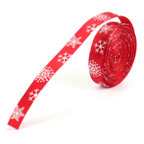 5 Yard 10Mm Printed Merry Christmas Tree Grosgrain Ribbon DIY Craft