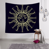 Vintage Bohemian Tarot Sun Pattern Tapestry Living Room Bedroom Wall Hanging Tapestry Art Decorations