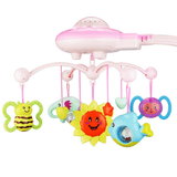 Crib Mobile Musical Bed Bell with Animal Rattles Projection Early Learning Toys 0-12 Months