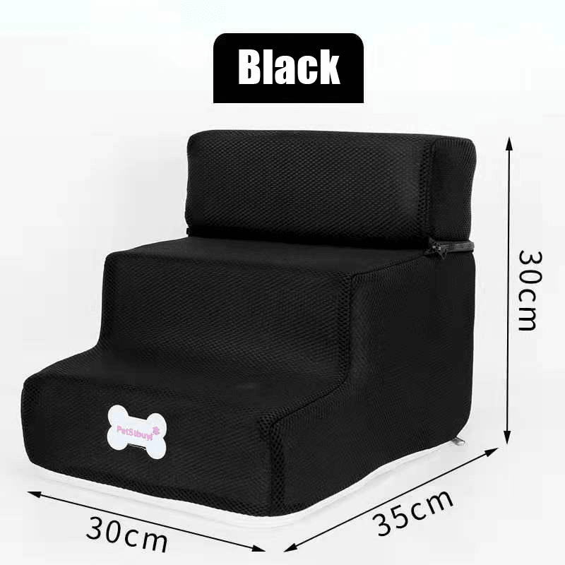 30X35X30Cm 3 Steps Dog Stairs for High Bed Pet Cat Ramp Ladder W/ Removable Top