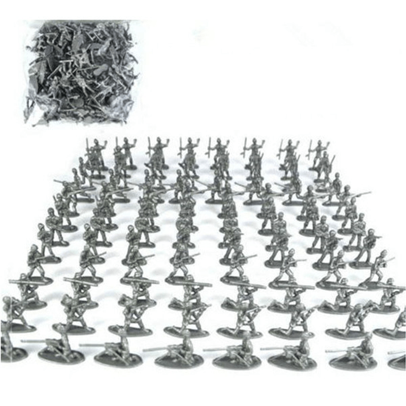 Miniature Accessories 100Pcs Toy Army Set-Piece Simulated Military Parade Scene of War Toys for Boy