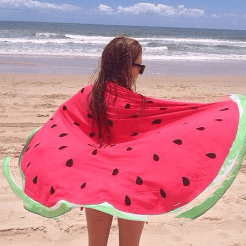 150Cm Donut Pizza Pineaaple Printing Thin Dacron Beach Towel Shawl Bed Sheet Tapestry