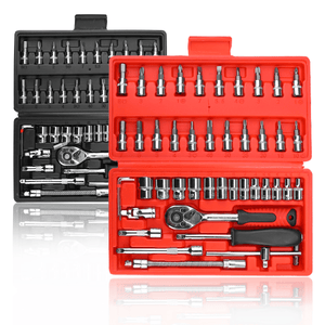 46Pcs Auto Reparatur Werkzeuge 1/4 "Stick Sockel Ratsche Kit Hand Werkzeuge Spanner Haushalt Auto Reparatur Werkzeug Set