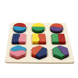 Early Education Children Jigsaw Puzzle Toy Wooden Geometric Board Cognitive Matching Board