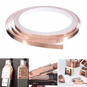 Foil Tape Single Sided Conductive Self Adhesive Copper Heat Insulation 6Mm X10M