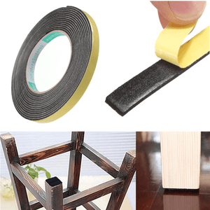 Safety Black Single Sided Adhesive Foam Cushion Tape Closed Cell 5M X 2Mm X 10Mm